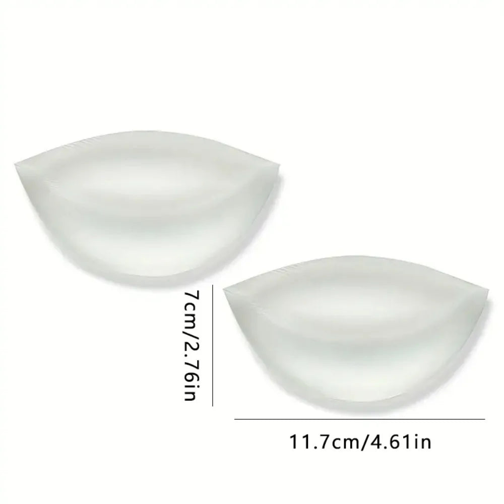 1pair Skin-Friendly Breast Lift Silicone Bra Inserts Reusable Cute Nipple Cover Thickened Inserts Breast Pads Swimwear