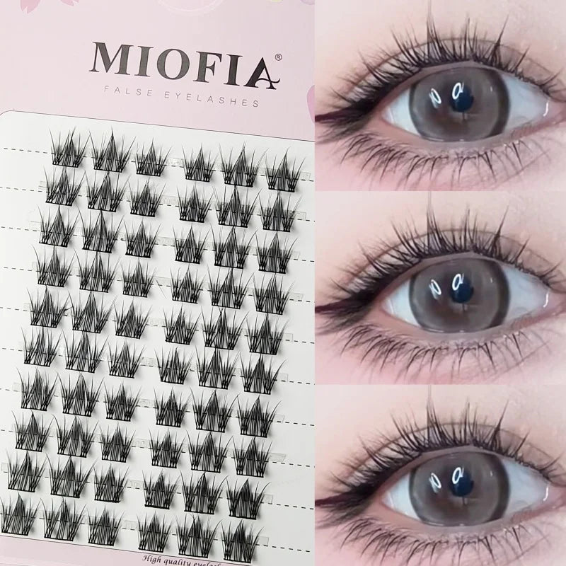 1/box 120 Bundles Mink False Eyelashe Natural Russian 3D laes Individual Eyelash extension cluster makeup tool wholesale lashes