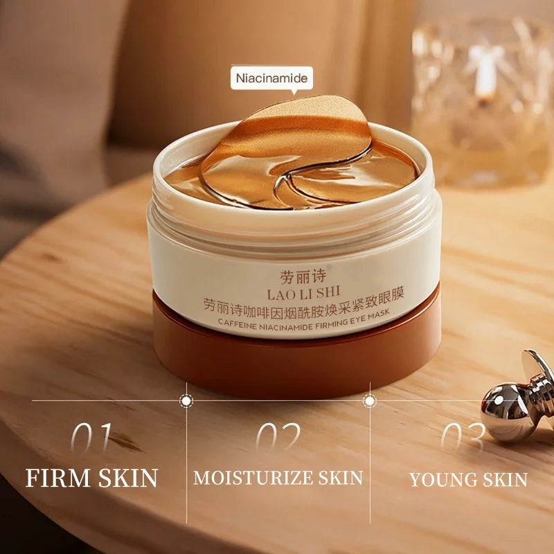 A Box of 60 Caffeine Nicotinamide Radiant Firming Eye Masks, Rich in Ingredients Beneficial for the Body, Can Be Used on the Entire Face