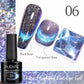 PUENTE 7.5ML Golden Gems Cat Magnetic Gel Nail Polish Pink Brown Blue Colors Golden Glitter Cat Eye Soak Off UV Nail Art Varnish