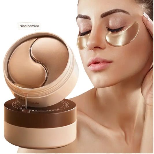 A Box of 60 Caffeine Nicotinamide Radiant Firming Eye Masks, Rich in Ingredients Beneficial for the Body, Can Be Used on the Entire Face
