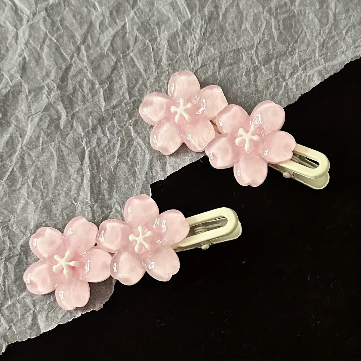 1pc/2pcs five-petal colorful duck clip, women's flower pattern hair accessories, women's hair accessories hair clip, suitable fo