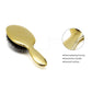 1pc Luxury Gold and Silver Color Boar Bristle Paddle Hair Brush Oval Hair Brush Anti Static Hair Comb Hairdressing Massage Comb