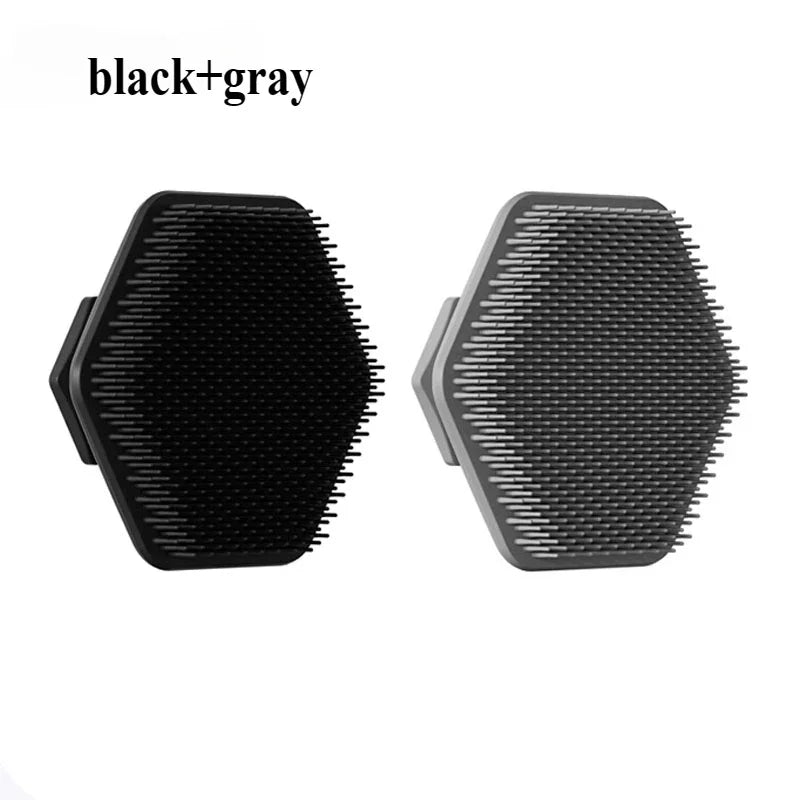 Exfoliating Silicone Brush Cleanser No Slip Handle Body Scrubber Cleans and Massages Skin Bathroom Accessories Bath Brush