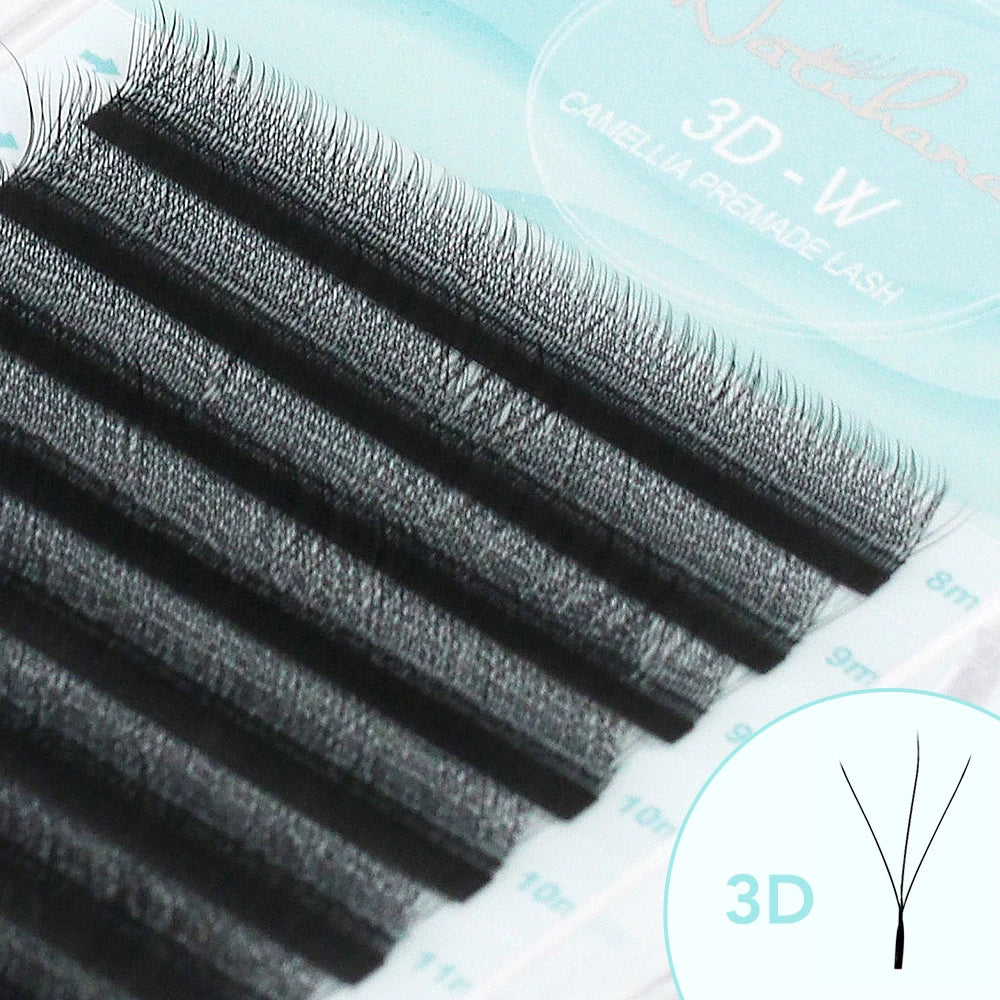 NATUHANA Camellia W Lashes 3D 4D 5D Wispy Volume Fans Eyelash Extensions C D L LU Curl Soft Lightweight Natural False Lashes