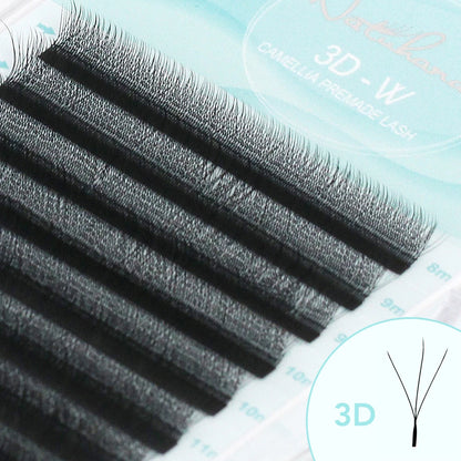 NATUHANA Camellia W Lashes 3D 4D 5D Wispy Volume Fans Eyelash Extensions C D L LU Curl Soft Lightweight Natural False Lashes