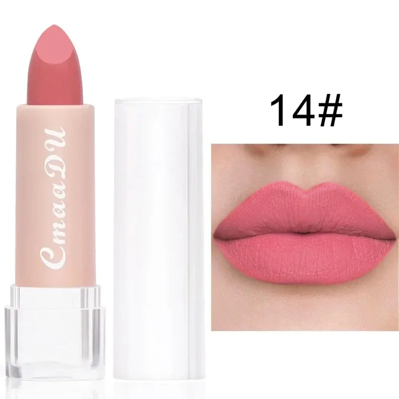 15 Color Lipstick Waterproof Long Lasting Matte Velvet Sexy Red Beauty Lip Gloss Nude Glitter Lip Gloss Rich Red Lip Tint Makeup