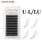 XIUSUZAKI L/LU/M Curl U-Shaped YY 3D 4D 5D Eyelash Extensions U Lashes Extension Mink Premade Volume Fans False Eyelashes