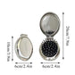 New Folding Comb With Mirror Pocket Size Scalp Massage Comb Portable Hair Styling Brush For Women Hairdressing Accessories