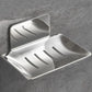 Self-adhesive Wall Mounted Soap Dish Stainless Steel Bathroom Soap Storage Holder Drain Tray Free-Punching Bathroom Accessories