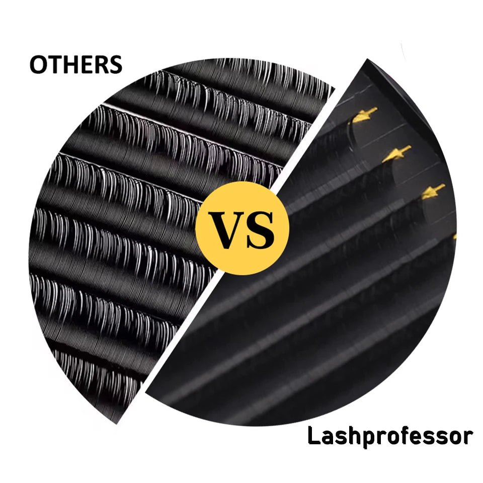 Lashprofessor 16Rows Russian Volume Eyelash Extension 0.03/0.05/0.07/0.1 Individual Handmade Silk Mink False Lashes Pinching Fan