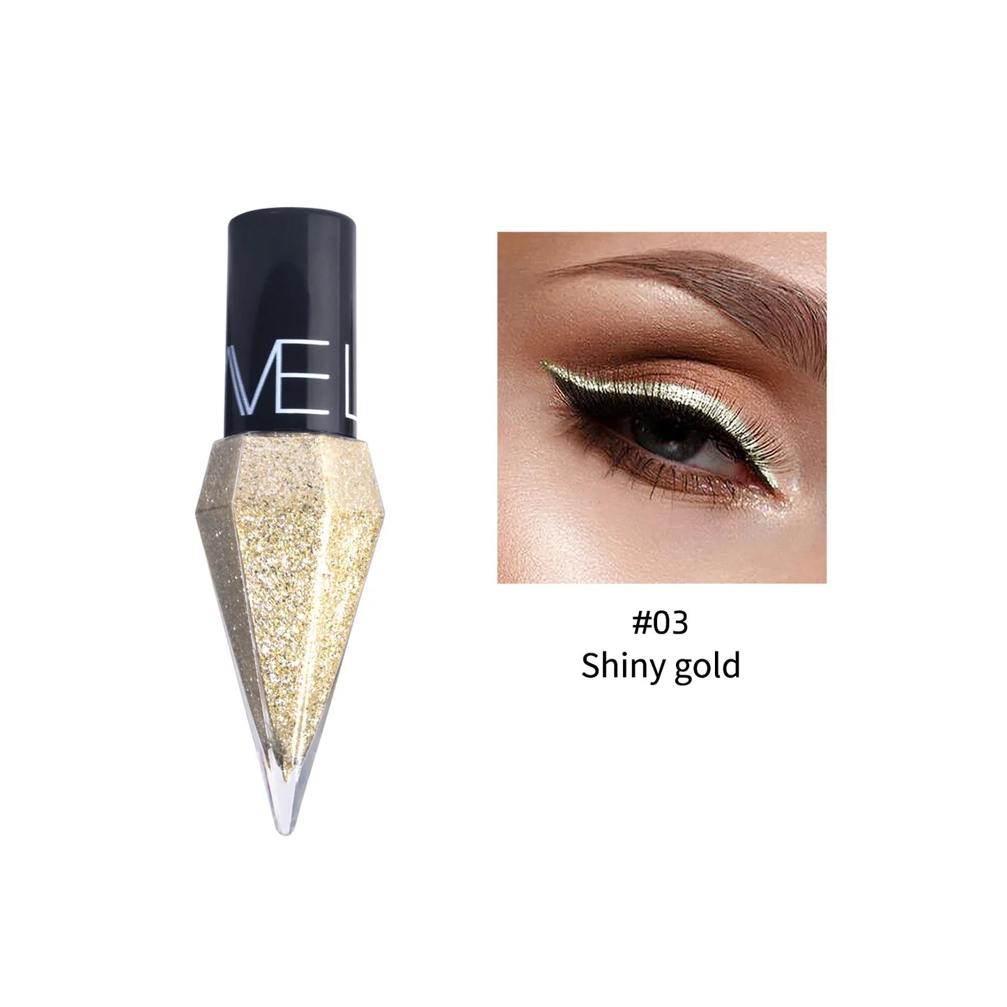 Diamond Sparkling Liquid Eyeliner Pearlescent color development quick dry waterproof not easily smudging liquid eyeliner