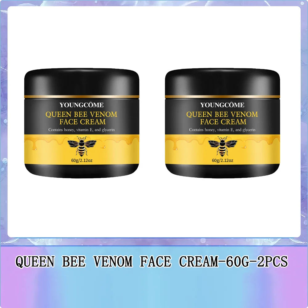 Queen Bee Venom Anti-Aging Face Cream - Collagen Boost & Deep Hydration, Wrinkle Reduction, Day/Night Moisturizer for All Skin