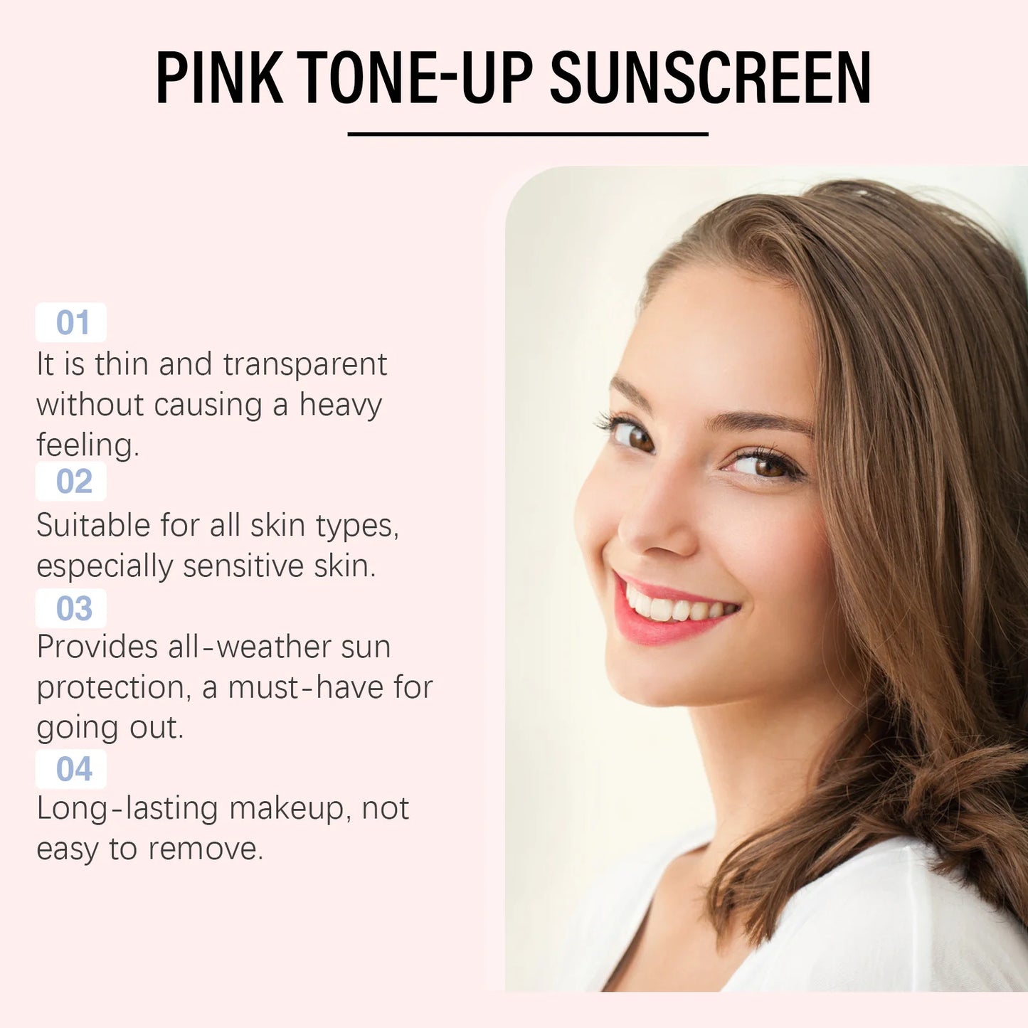 Hoygi SPF50 Sunscreen Facial Body Sun Cream Solar Blocker Refreshing Care Body Sunblock Lotion Moisturizing Solar Protector Ski