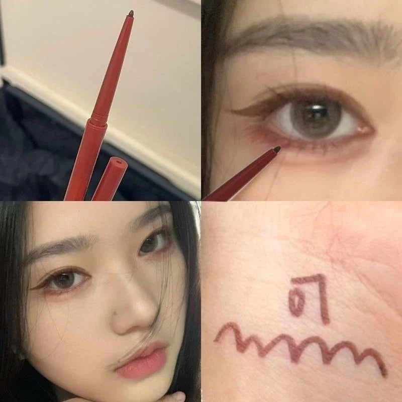 Ultra-fine Gel Eyeliner Pencil Pink Brown Under Eye Liner Pen Waterproof Matte Aegyosal Lying Silkworm Quick Drying Eyes Makeup