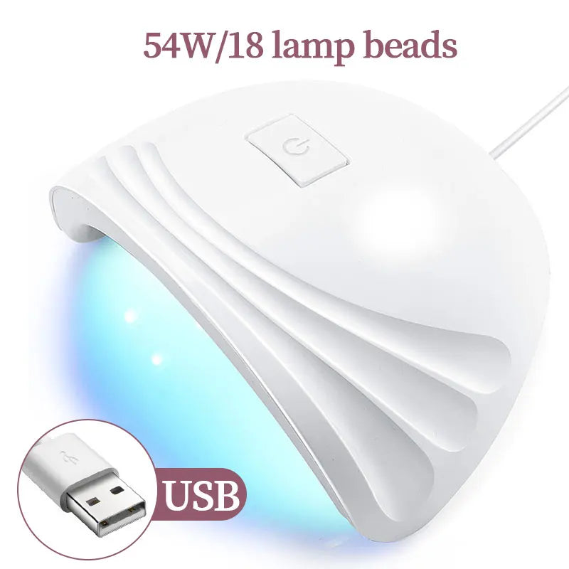 LULAA 54W USB Cabin UV LED Nail Gel Led Lamp for Nails Accessories Professional Material Nail Drying Lamp for All Manicure