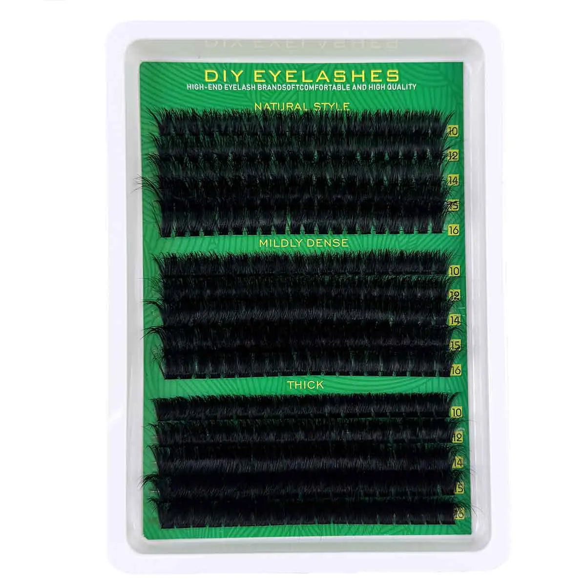 DIY Faux Mink Eyelashes 60D80D100D200D300D Fluffy Individual Lash Extensions, 5D Effect 0.07mm Curled Dramatic Lashes 10-16mmMix