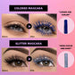 QIBEST Double Headed Diamond Glitter Mascara Long Lasting Colored Mascara Eyelashes Pink Blue Red Voluminous Waterproof Mascara
