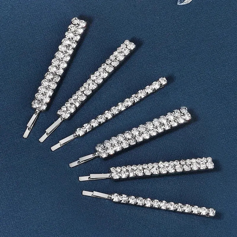 Fashion Bridal Barrettes Clear Crystal Women Hair Ornaments Hair Pins Women Hair Clips Bridal Hair Jewelry Accessories
