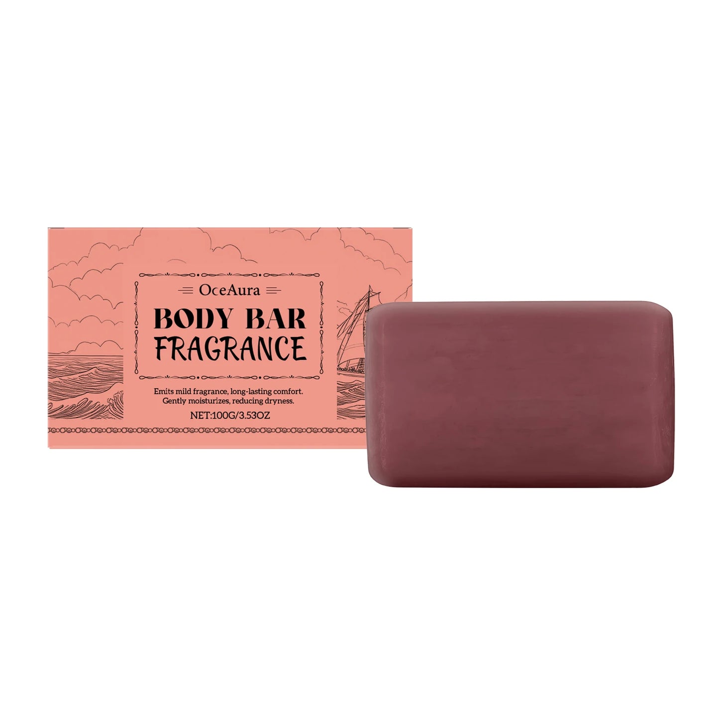 Sandalwood Scented Body Bar Moisturizing Gentle Cleansing Soap for Bath Shower Long-Lasting Fragrance Handmade Natural Skin Care