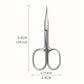 2pcs Stainless Steel Precision Curved Scissors for Manicure and Pedicure Ergonomic Design for Dead Skin,Hangnail,Callus Removal