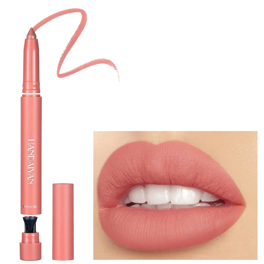 12 Colors Velvet Matte Lipsticks Waterproof Long Lasting Nude 2 IN 1 Stick on-Stick Cup Lips Makeup Tint Pen Daily Makeup Tools