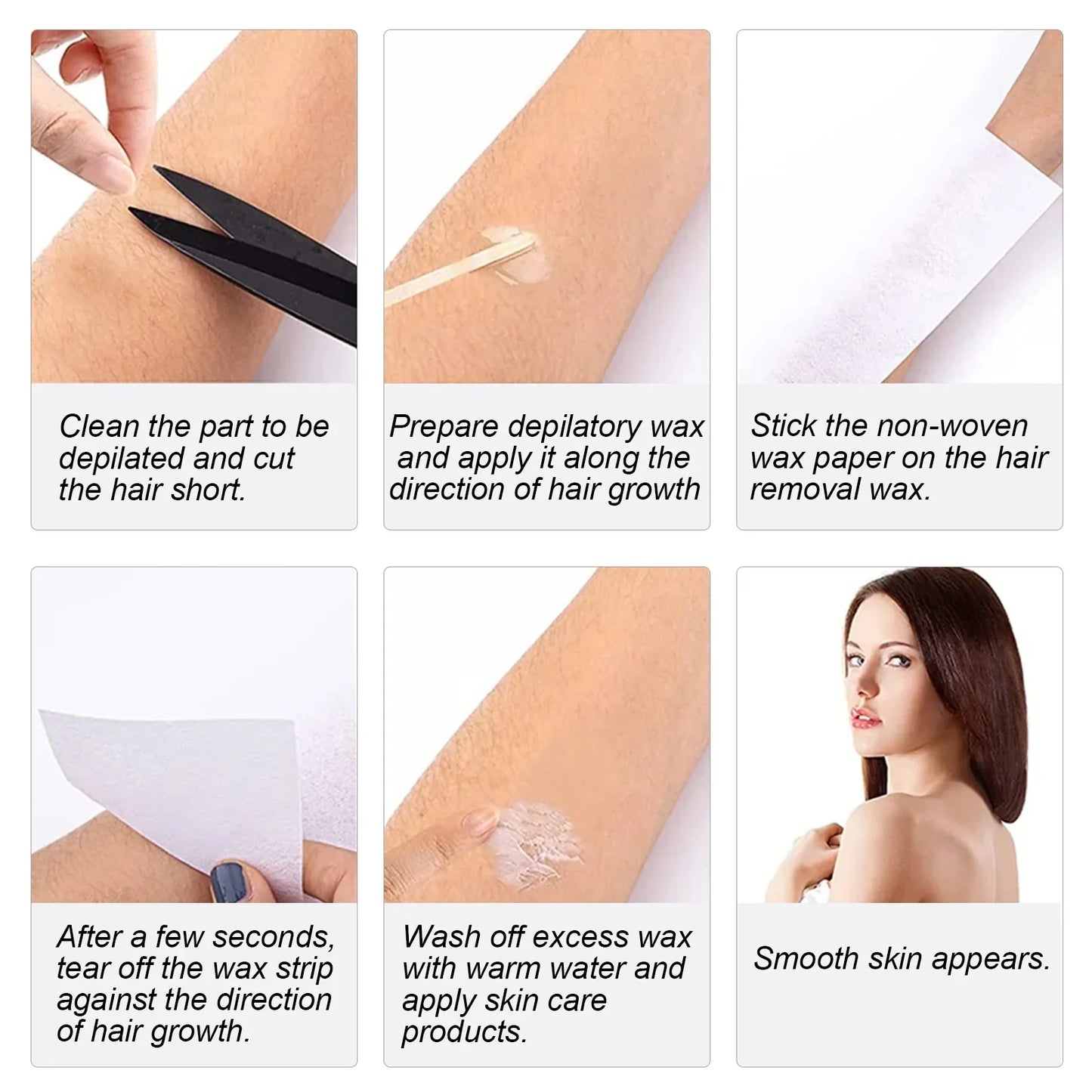 50/100 yards/roll Wax Strips For Hair Removal Nonwoven Body Cloth Hair Remove Wax Paper Rolls High Quality Hair Removal Epilator