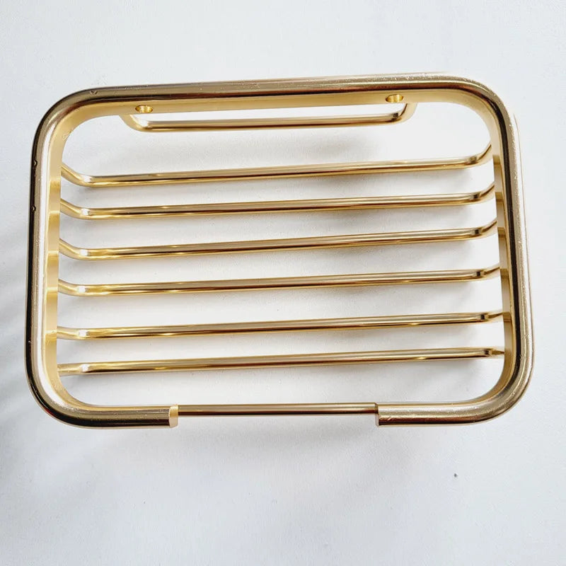 Gold Soap Dishes Soap Basket Wall Mounted Soap Dish Bathroom Accessories Bathroom Furniture Toilet Balcony Glass Soap Holder