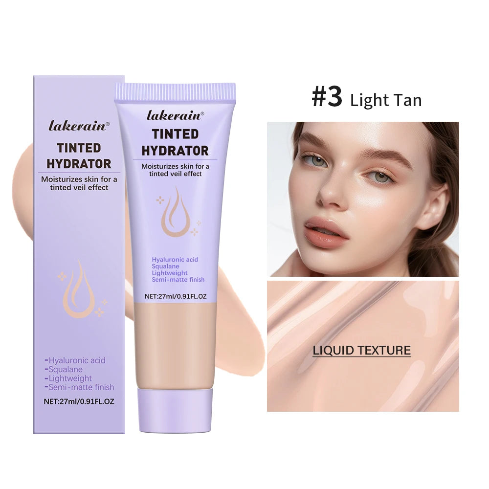 High Coverage CC cream Foundation Tinted Hydrator Matte Finish Light Oil-Free Moisturizing Makeup Hyaluronic Acid Sheer