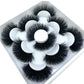 AMSDCN 5 Pairs 3d Mink Dramatic Volume Lashes Bulk Faux Thick Long Wispy Natural Mink Lashes Pack Short Wholesales Natural False