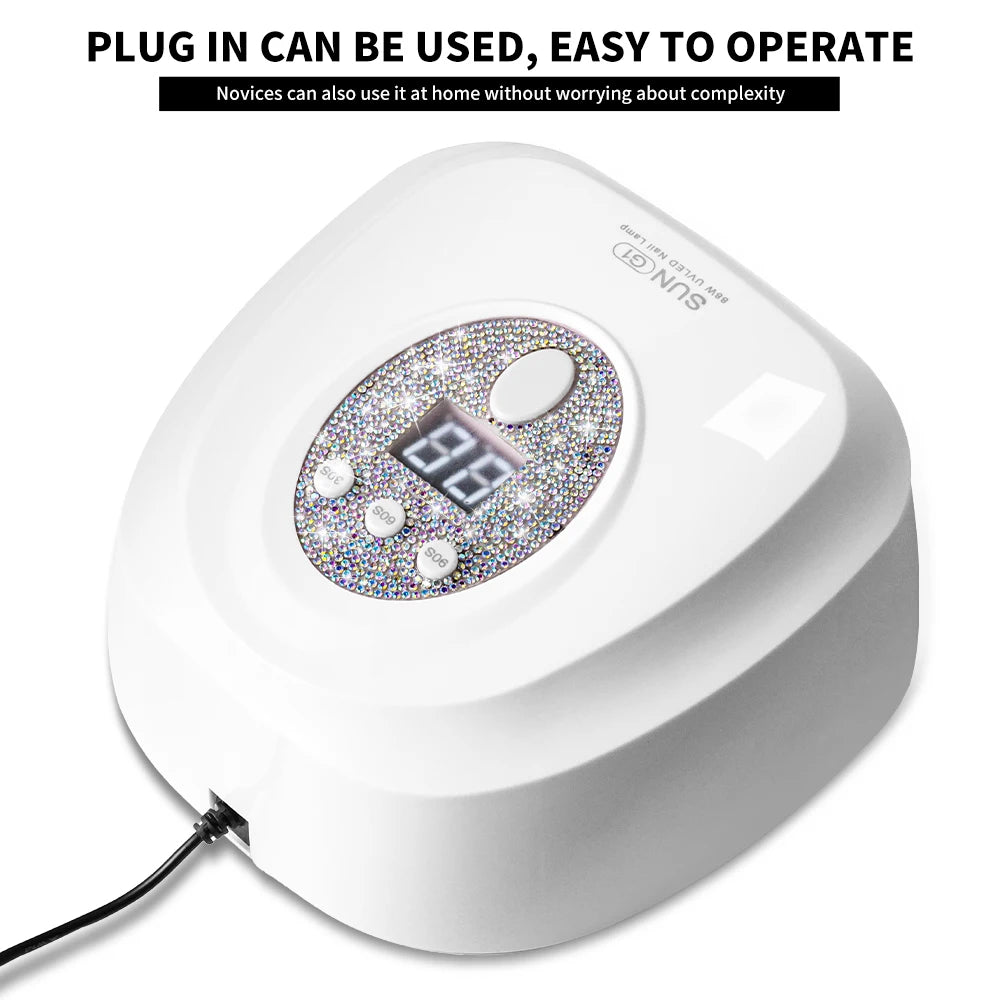 Nail UV/LED Dryer Lamp with 24 LEDS Quick Drying Nails Light Have 3 Timer Modes LCD Display for Manicure Salon Acrylic Gel Tools