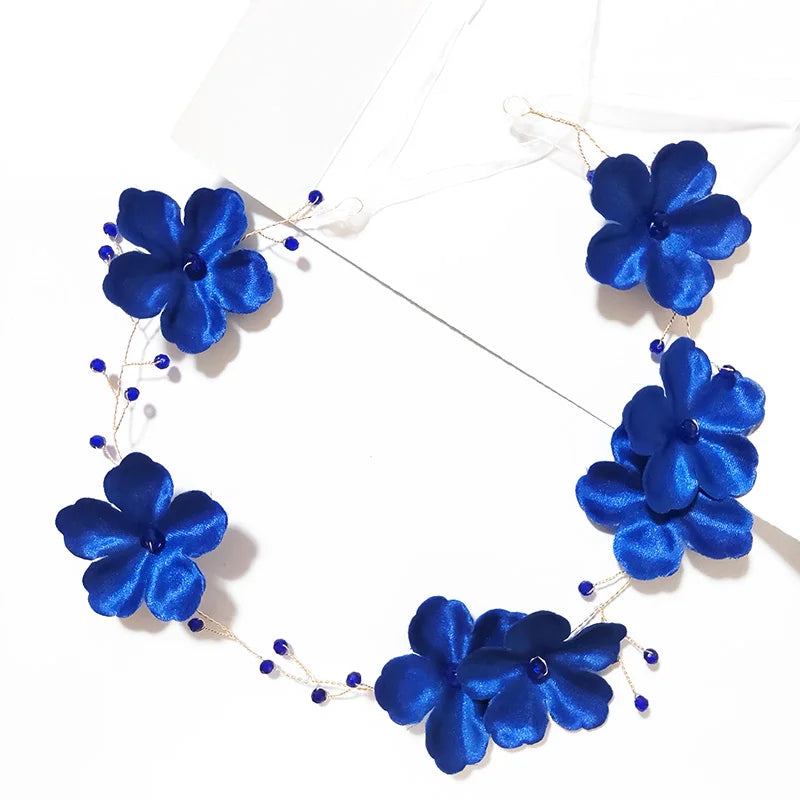 Vintage Blue Rhinestone Hair Comb Wedding Hair Accessories Bridal Hair Clip Headpiece Jewelry Bride Tiara Hair Ornament Gift