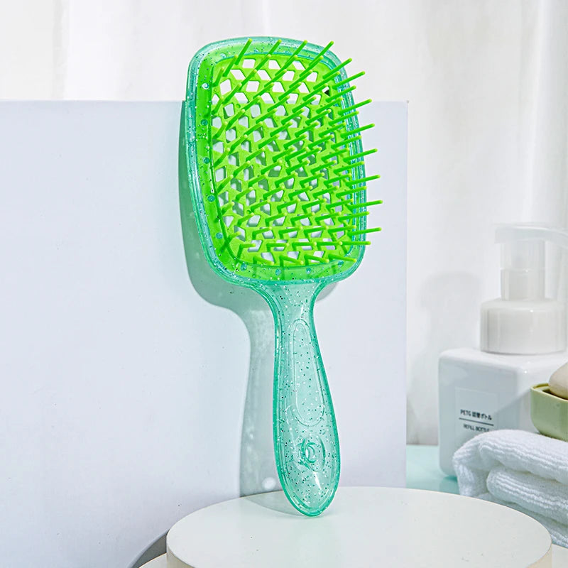 1pcs Tangled Hair Comb Detangling Hair Brush Massage Combs Hollow Out Wet Curly Hair Brushes Home Salon DIY Combs Hairdressing
