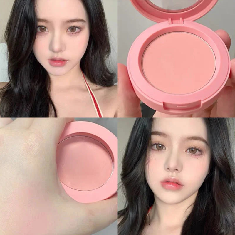 HerorangeHR402 Serbuk Serbuk Monokrom Kalis Air Panjang Tahan Lama Plat Peach Orange Kabus Lembut Lembut Matte Semulajadi Blush