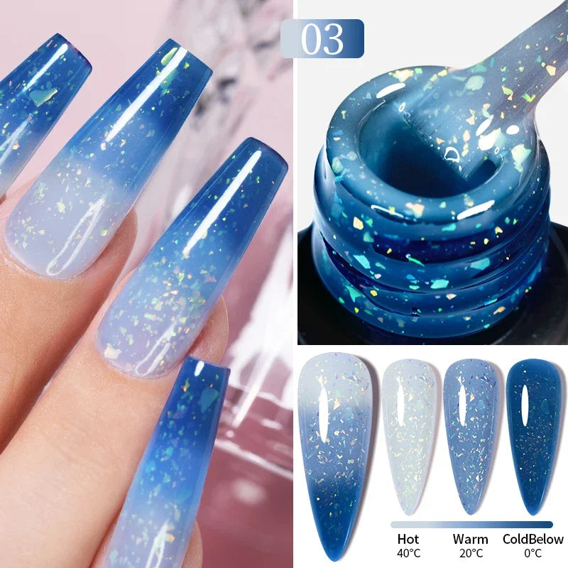 PUENTE 7.5ML Vibrant Blue Cat Eye Gel Nail Polish High Glossy Long-Lasting Soak Off UV Semi-Permanent Nail Art Varnish Manicure