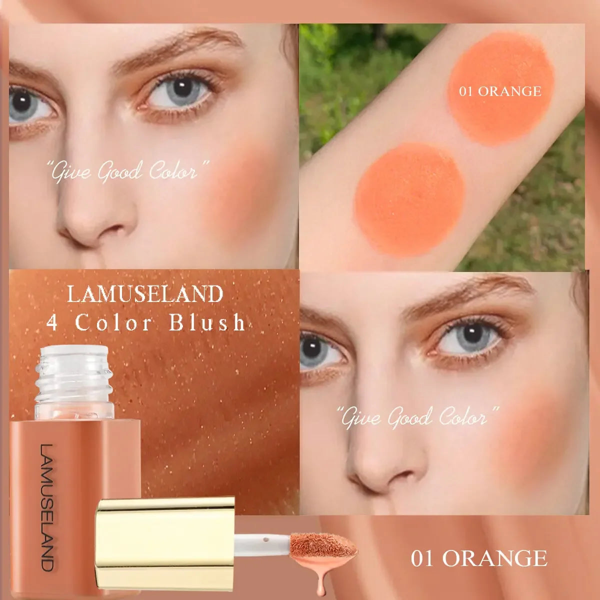 Liquid Blush Face Liquid Blush Lip  Cheek Natural Blush Long Lasting Waterproof 2024 New