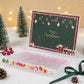 14pcs Gift Box Christmas Mascara Eyelash Brushes Set - Santa Snowflake Design Mascara Wand Makeup Brushes, Travel Eyelash Brush