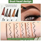 2 in1 Double Head Eye liner Brow Pencil Make up Waterproof Long-lasting No Blooming Rotatable Eyeliner Eyebrow Tattoo Pen Makeup