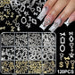 120pcs/box 3D Gold Bow Butterfly Nail Metal Charms Shiny Cute Bowtie/Diamond Star Nail Jewelry 120 Luxury Nail Art Supplies #RE4