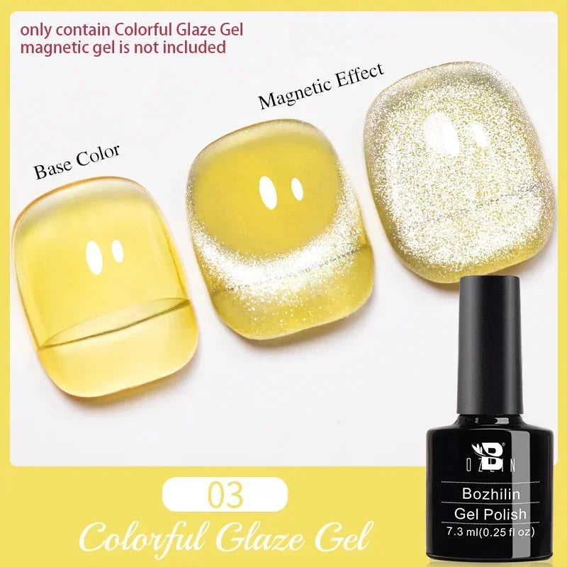 7.5ML Pink Blue Nail Gel Cat eye Semi Permanent Nail Art Soaking UV LED Nail Salon DIY Nail Salon Gel For Autumn And Winter