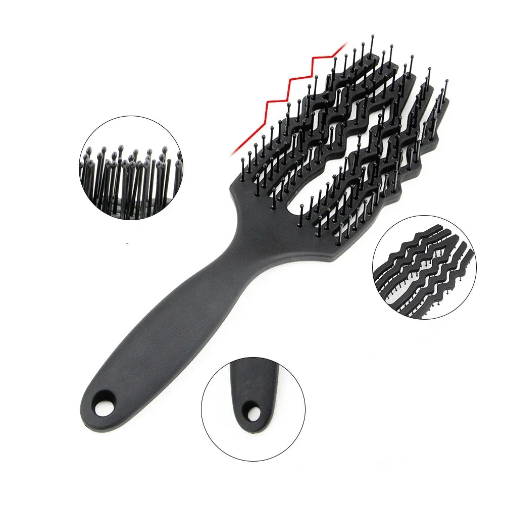 Hair Brush  Hair Comb Detangling Hair Brush Detangle Lice Massage Comb Women Tangle Hairdressing Salon  HairBrush Barber