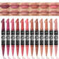 Waterproof Lipstick Lip Liner Contouring Crayon Non-stick Cup 2 IN 1 Double Headed Lipstick Matte Nude Sexy Lipliner Pen Makeup