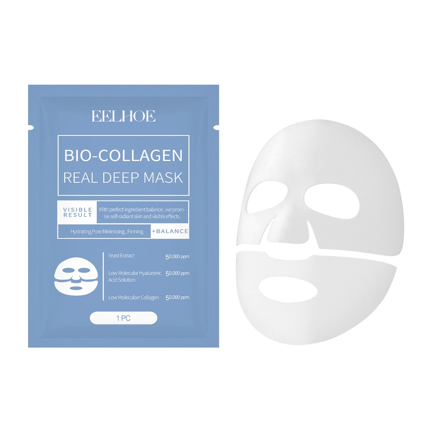 EELHOE Bio Collagen Real Deep Mask Shrink Pores Deep Hydrating Overnight Face Mask Moisturizing Refreshing Brightening Skin Care