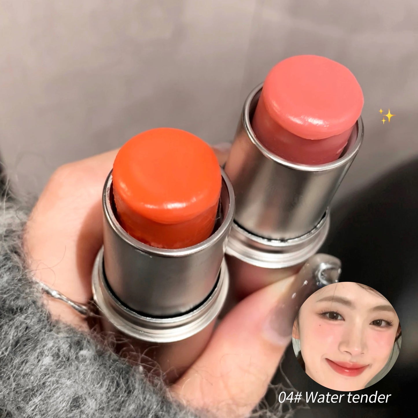 SHAQINUO Milk Jelly Moisturizing Blush Stick Create Creamy Skin Tender and Brightening Cheeks Makeup Highlighting