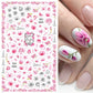 1pcs Sakura Flower 3D Nail Stickers White Cherry Blossom Nail Art Decals Spring Summer Adhesive Slider Decor Wedding Manicure