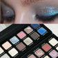 12 Colors Metallic Eyeshadow Palette Pearl Matte Sparkling Shimmer Blue Eye Shadow Highlighter Brighten Glitter Halloween Makeup