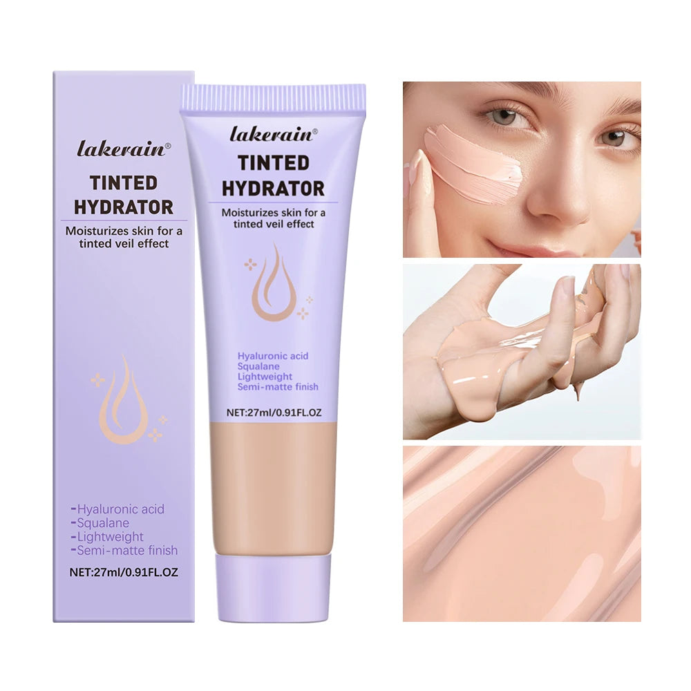 High Coverage CC cream Foundation Tinted Hydrator Matte Finish Light Oil-Free Moisturizing Makeup Hyaluronic Acid Sheer