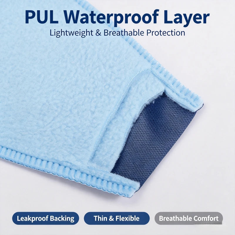 8Pcs Fleece Reusable Washable Menstrual Pads Leakproof Sanitary Pads Heavy Flow Postpartum Panty Liners for Elderly Incontinence
