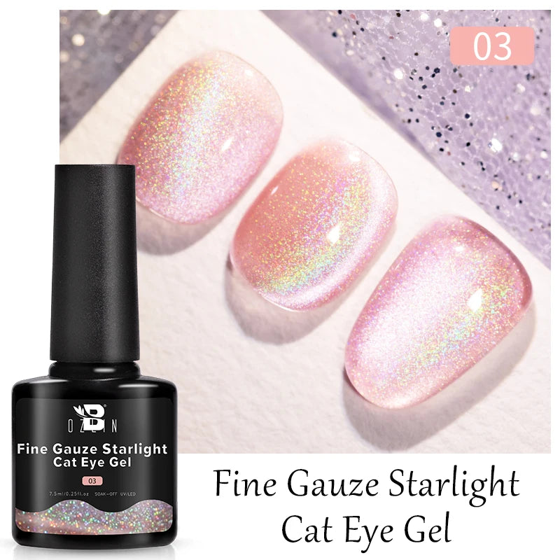 7.5ML Pink Blue Nail Gel Cat eye Semi Permanent Nail Art Soaking UV LED Nail Salon DIY Nail Salon Gel For Autumn And Winter