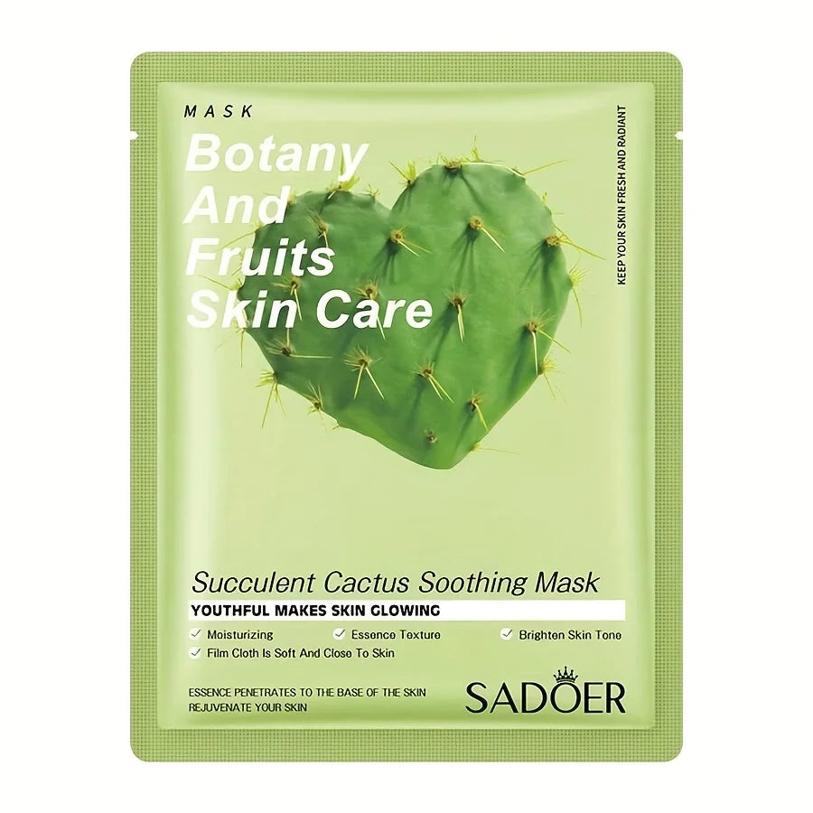 10pcs Botany & Fruit Sheet Mask Set | Hydrating and Refreshing Facial Skincare Variety Pack